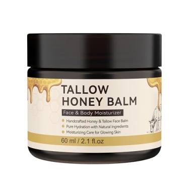 Imagem de HEOOEN Bálsamo De Sebo Bovino Alimentado Com Capim – Hidratante Profundo Com Cera De Abelha E Mel Silvestre Para Pele Seca E Sensível (Rosto E Corpo, 2,1 Oz)