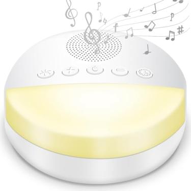 Imagem de White Noise Sleep Machine, Aparelho Ruido Branco, Sleep Machine Aparelho de Som Ruído Branco com 20 Sons Calmantes, Aparelho de Som, Luz Noturna, Timer com 3 Modos
