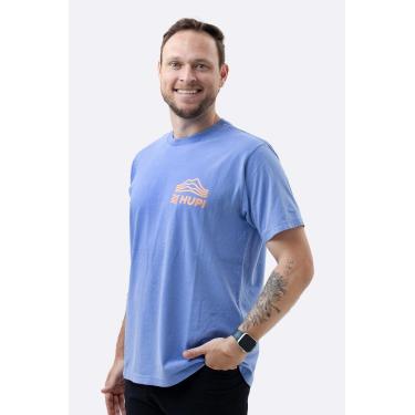 Imagem de Camiseta Hupi Casual Lilás Mountain, Cor: Lilas, Tamanho: M