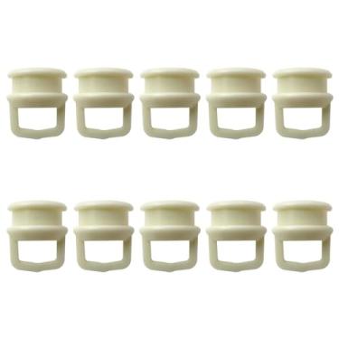 Imagem de GruDawu Kit de reparo de borracha para bucha de ligação de cabo de câmbio automotivo Chevrolet Silverado, 10 peças brancas