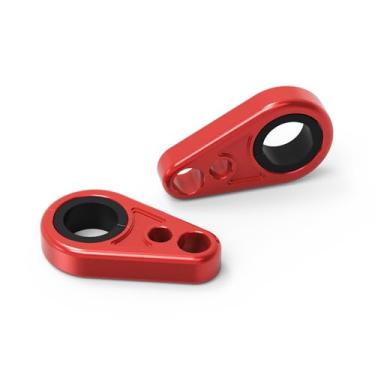 Imagem de NICECNC 2 peças de braçadeiras de cabo de freio dianteiro vermelho de alumínio para quadriciclo esportivo com braço A de 2,5 cm ou 3/10.2 cm compatível com Yamaha Raptor 700 700R 660 YFZ 450 Banshee