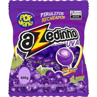 Imagem de Pirulito pop mania recheado 12g - Riclan, AZEDINHO UVA RECHEADO