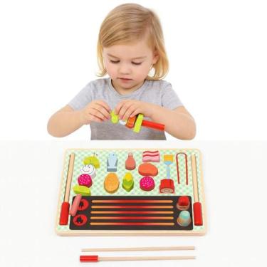 Imagem de Brinquedo Grelha Churrasqueiro Madeira Tooky - Tooky Toy