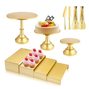 Imagem de Haploon Conjunto de 7 peças de mesa de sobremesa dourada