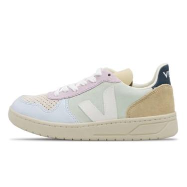 Imagem de Veja Tênis feminino V-10, Multico branco jade, 36