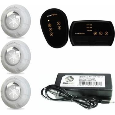 Imagem de KIT 3 LEDs 9W LUXPOOL + FONTE 3A + CONTROLADOR LUXPOOL 72W