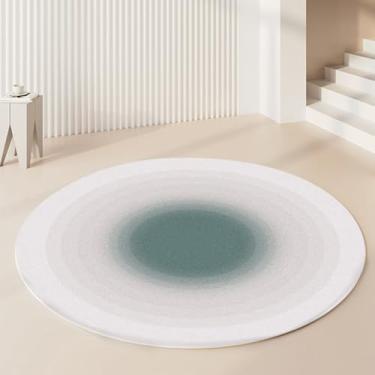 Imagem de Tapetes leves e luxuosos para sala de estar, macios e fofos, grossos, degradê redondo, estilo nórdico, decoração de quarto (200x200 cm/B)