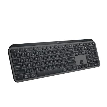 Imagem de Teclado sem fio Logitech MX Keys S com Clique Silencioso, Teclas Programáveis, Iluminação Inteligente, Conexão Bluetooth ou Receptor USB Logi Bolt e Bateria Recarregável - Grafite