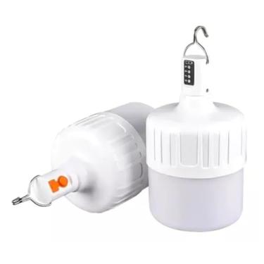 Imagem de Lampada Camping Recarregavel Luminária de Emergência Com 30w Lampada em Led de à Prova D'água Contínua Até 8hAlta Potência 3 Modos de Iluminação Carregamento USB