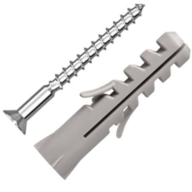 Imagem de Bucha Nylon nº 8 com Parafuso para Madeira 4,8 x 50 com 8 Peças - 268 - SFORPLAST