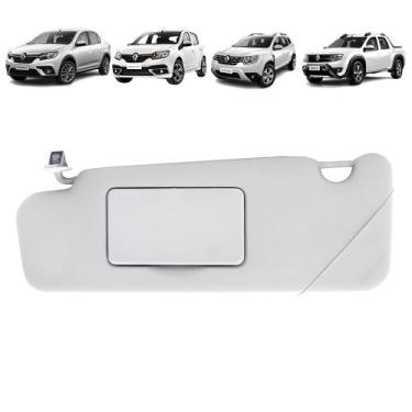 Imagem de Quebra Sol Cinza com Espelho Renault Logan Sandero Duster Oroch 2007 a