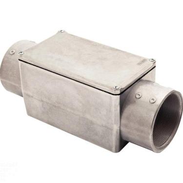 Imagem de Condulete fixo 3" tipo "C" - com tampa / rosca BSP / sem pintura - Tra