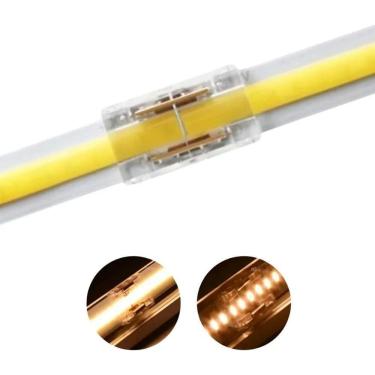 Imagem de Kit 5 Conector Emenda Fita Led Cob 2 Vias Monocor 8Mm Tensão