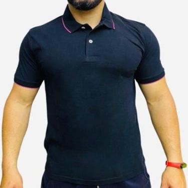 Imagem de Camisa Polo Masculina Sky Surf Manga Curta Lisa Gola com Botão Camiseta-Masculino