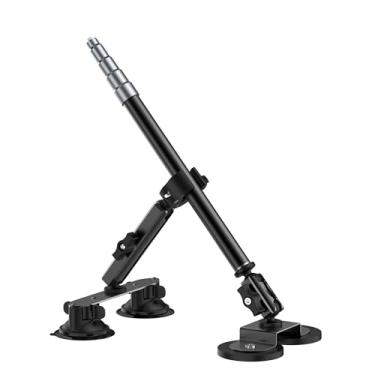 Imagem de nuobake Suporte com ventosa para câmera Insta360 X5, X4, X3, X2, X, One RS, R, GO3, compatível com câmeras de ação Gopro Max, suporte de câmera de ação de 3 pessoas para câmeras Vlog e DSLR de 360°