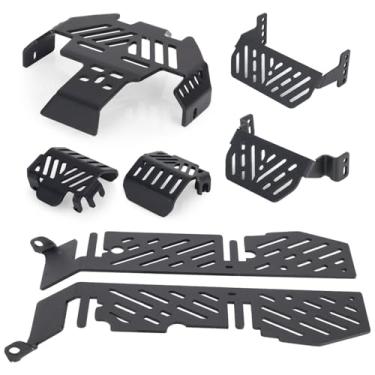 Imagem de 7pcs 1/10 RC TRX4 Chassis Armor Set Skid Plate Link Shock Axle Protector for TRAXXAS TRX-4 Sport Body (Powder Spray) Bronco K5 Blazer Defender Upgrade