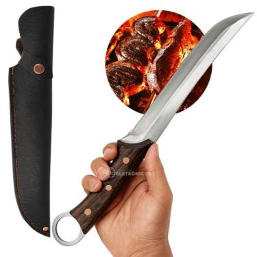 Imagem de Faca Esportiva Inox Premium Lâmina Lisa com Furinho de Pendurar Cabo M