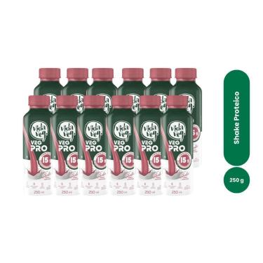 Imagem de Shake Proteíco Veg Pro 100% Vegetal Vida Veg Morango 12unid-Unissex