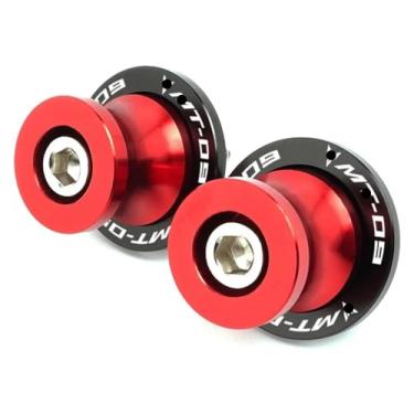 Imagem de BYYINGSUS Compatível com MT03 MT09 MT10 MT 03 09 10 Mt03 Mt09 Mt10 Bobinas de braço oscilante parafusos de suporte deslizantes acessórios de motocicleta de braço oscilante de 6 mm (vermelho MT09)