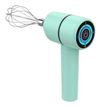 Imagem de Mixer Portátil Batedeira Elétrica Sem Fio Recarregável USB,Misturador de Ovos, Massas Leves, Café e Bebidas, 2 Bastões Intercambiáveis, Leve Silencioso Prático para Cozinha (Verde)
