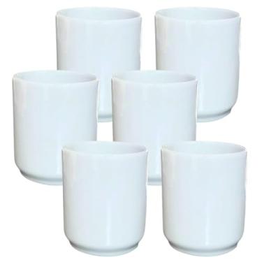 Imagem de Antilope Decor Porcelanas, Jogo 6 copos 150ml - Kit Porcelana branca (3)