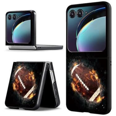Imagem de ACWDMKH Capa para Motorola Moto Razr 2024, capa para celular Moto Razr 50, capa protetora ultrafina e rígida de policarbonato ultrafina, antiarranhões, à prova de choque, futebol de rúgbi