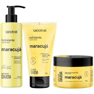 Imagem de Kit Hidratante Corporal Esfoliante e Sais Espumantes Maracujá Labotrat