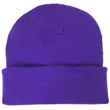 Imagem de Gorro Touca Estilo Beanie Unisex Lisa Unissex tamanho único cor Roxo -