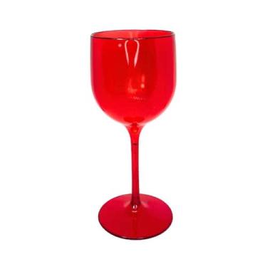Imagem de Kit 06 Taças De Vinho De Acrílico Cristal 260ml p/ Eventos Ano Novo Fe