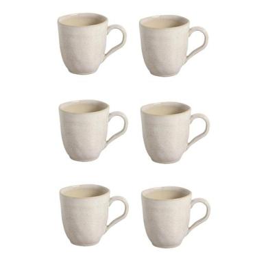 Imagem de Jogo De Xícaras Caneca Cerâmica 6pç Chá Café Latte 273ml - Porto Brasi