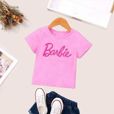Imagem de T short infantil Barbie - Cabide modas , Rosa bebe, 12