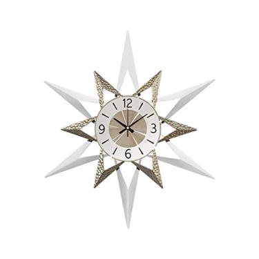 Imagem de XFNVXC Relógio silencioso design de relógio de parede sala de estar decoração de casa relógio de parede de quartzo/D/80 * 80 cm (Argento 60 * 60 cm)