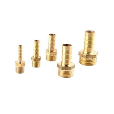 Imagem de Mangueira cauda de farpa 4~25 mm encaixe de tubo de latão 1/20.3 cm 1/10.2 cm 3/20.3 cm 1/5.1 cm 2.5 cm pagode conector macho conector adaptador de acoplador de cobre (12 mm farpa, 2.5 cm)