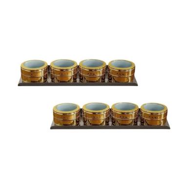 Imagem de Kit 8 Porta Temperos Condimento Magnetico Colorido Inox Imã - Wellmix,