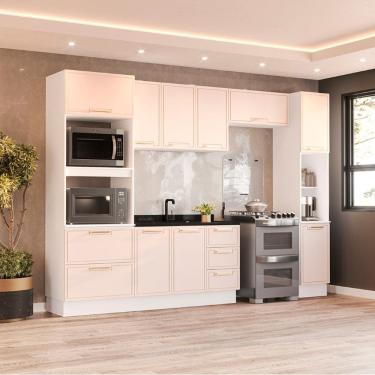 Imagem de Cozinha Compacta 250086 5 Peças Amara Branco Creme Politorno Móveis