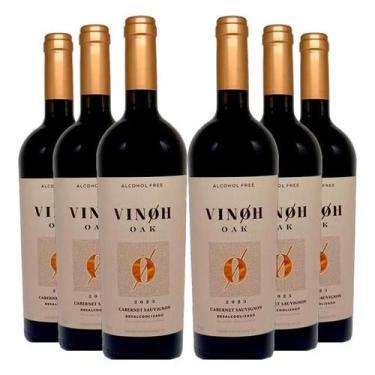 Imagem de Vinho Sem Álcool Tinto Seco Cabernet Vinoh Oak - 06 Un