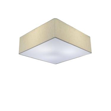 Imagem de Plafon de Sobrepor Quadrado SP-3050 Cúpula Cor Linho Bege