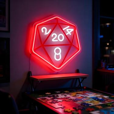 Imagem de Neonawall Number Neon Sign for Wall Decor Math Light Up Letters Movie Led Sign Birthday Party Gifts Led Decorative Night Signs Game Room Decorations Birthday Gifts for Study Home Bedroom Bar