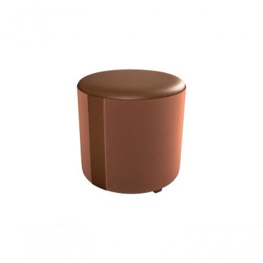 Imagem de Puff Decorativo Sala Descando Copenhage Premium Veludo Ferrugem Matrix