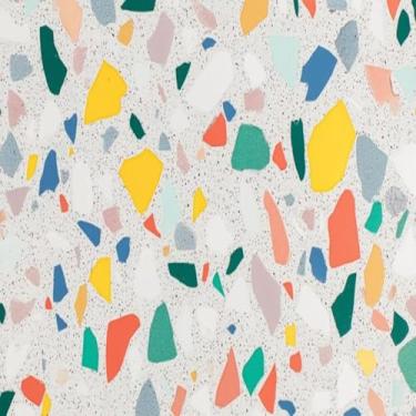 Imagem de Quadro Decorativo Moderno Estampa Terrazzo Colorido para Parede Sala Quarto Escritório 50x50cm