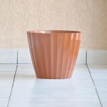 Imagem de Vaso Para Plantas Flores Grande Bojo Cacau Injetado 30x35 Liso Polido Luxo Estiloso (Marrom)