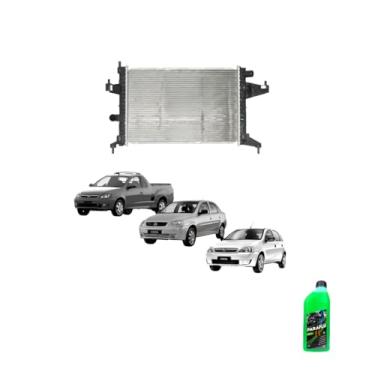 Imagem de Kit Radiador GM Corsa 2002 Montana 1.8 2003 C/Ar + Aditivo Paraflu Verde