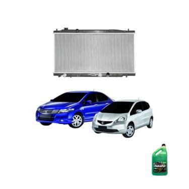 Imagem de Kit Radiador Honda City/Fit 1.4/1.5 16V 2009/2013 + Aditivo Paraflu Verde Pronto Uso
