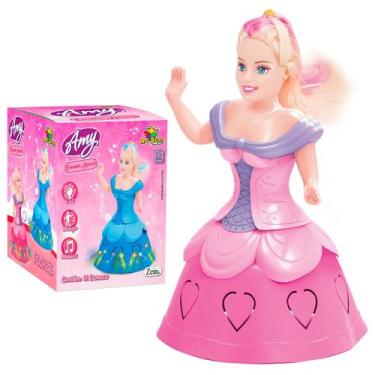 Imagem de Boneca Amy Princesa Dançarina Gira 360 Toca Música Emite Luzes E Dança