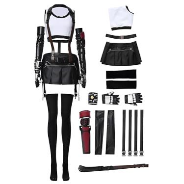 Imagem de Fantasia de cosplay Final Fantasy VII Tifa Lockhart FF 7 Remake Halloween Uniforme para mulheres, Preto, Medium