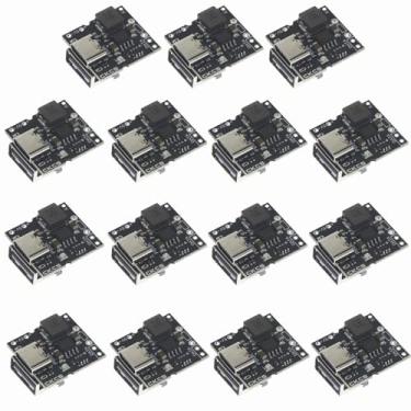 Imagem de 15 peças Tipo-C USB 5V 2A Conversor Boost Módulo de Alimentação Step-Up Bateria de Lítio Placa de Proteção de Carregamento Kit de Carregador DIY com Display LED Sistema Integrado de Descarga de Carga