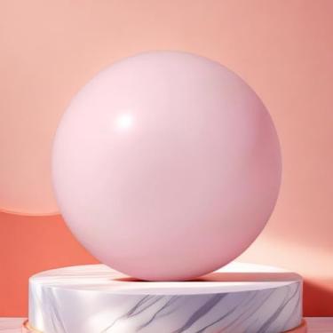 Imagem de 1 bola pequena de Pilates de 23 cm, pequena bola de exercício, mini bolas de ioga para academia, ioga, treinamento básico, fitness, treino, estabilidade, melhora o equilíbrio (rosa)