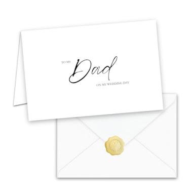 Imagem de Cartão de relacionamento do dia do casamento, dentro em branco com envelope branco e selo de folha dourada (DAD)