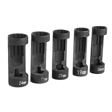 Imagem de RiToEasysports Conjunto de Soquete de Porca de Suporte, Ferramenta de Suporte de Suspensão de 12 Pontos 1/2, Kit de 5 Peças de Liga de Alumínio para Chave Sextavada 6496, Tamanhos de 18 Mm 19 Mm 21