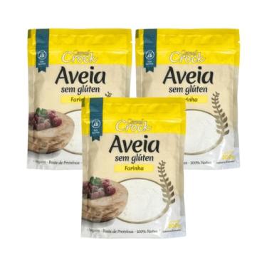 Imagem de Kit com 3 Pouchs de Farinha de Aveia sem Glúten de 200g cada - Cereal Crock